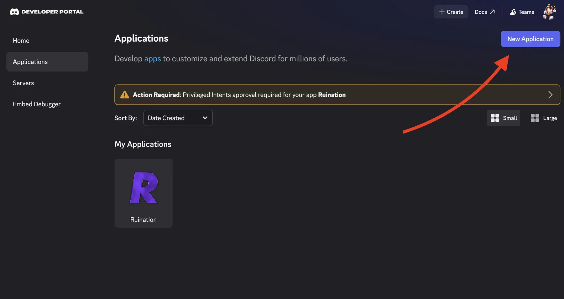 Create an application